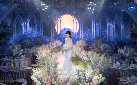 梦幻花园 [ 最大41桌 · 高7.0m · 无柱 · 长方形 · 低消3980 ]